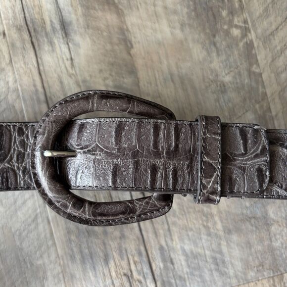TALBOT"S Barrel Out Cowgirl Genuine Leather Snakeskin Pattern Lady Size XS Belt - Picture 2 of 5